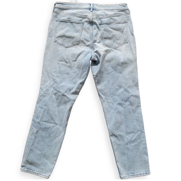 Old Navy Power Slim Straight High Rise Ankle Length Distressed Jeans Sz 14 - Picture 4 of 10